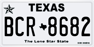 TX license plate BCR8682