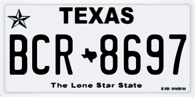 TX license plate BCR8697