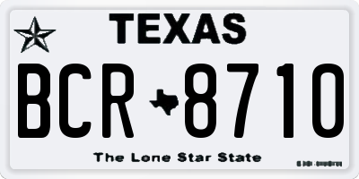 TX license plate BCR8710