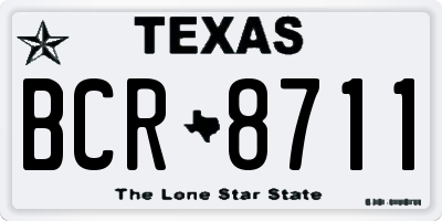 TX license plate BCR8711