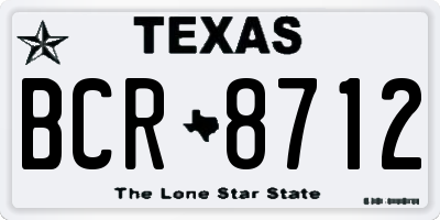 TX license plate BCR8712
