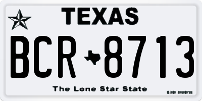 TX license plate BCR8713