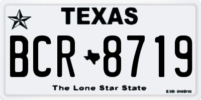 TX license plate BCR8719