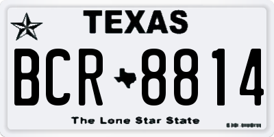 TX license plate BCR8814