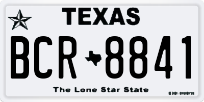 TX license plate BCR8841