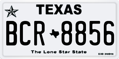 TX license plate BCR8856