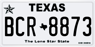 TX license plate BCR8873