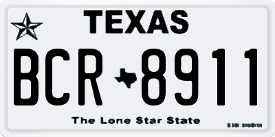 TX license plate BCR8911