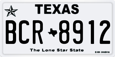 TX license plate BCR8912