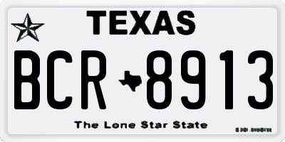 TX license plate BCR8913