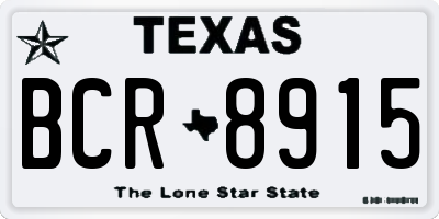 TX license plate BCR8915