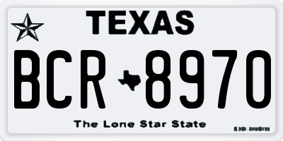 TX license plate BCR8970