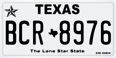 TX license plate BCR8976