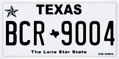TX license plate BCR9004