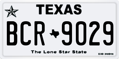 TX license plate BCR9029