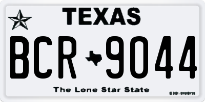 TX license plate BCR9044