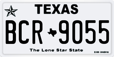 TX license plate BCR9055