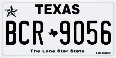 TX license plate BCR9056