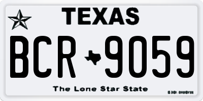 TX license plate BCR9059