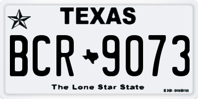 TX license plate BCR9073