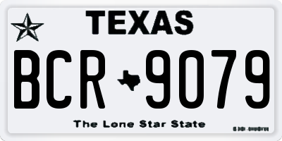 TX license plate BCR9079