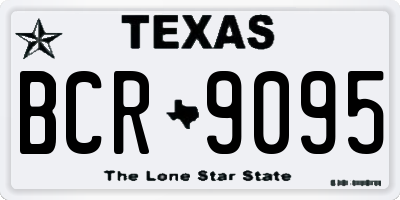TX license plate BCR9095