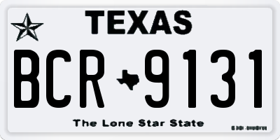 TX license plate BCR9131