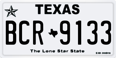 TX license plate BCR9133
