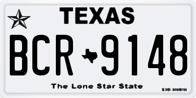TX license plate BCR9148