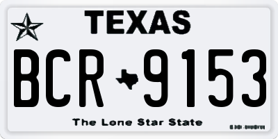 TX license plate BCR9153
