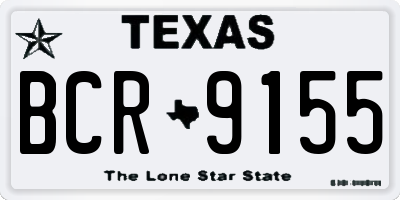 TX license plate BCR9155
