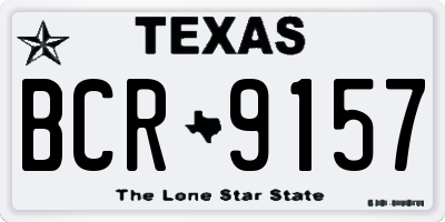 TX license plate BCR9157
