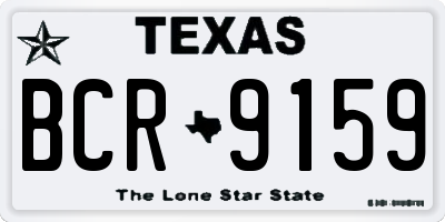 TX license plate BCR9159