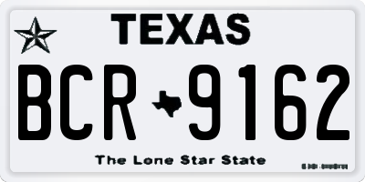 TX license plate BCR9162