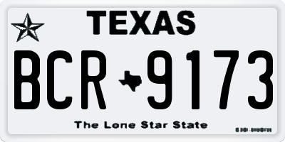 TX license plate BCR9173