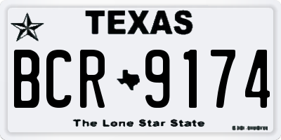 TX license plate BCR9174