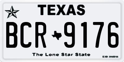 TX license plate BCR9176