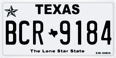 TX license plate BCR9184