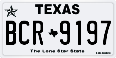 TX license plate BCR9197