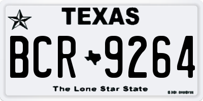 TX license plate BCR9264