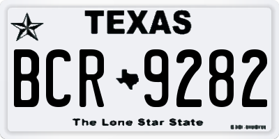 TX license plate BCR9282