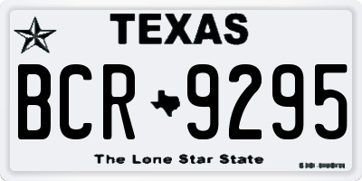 TX license plate BCR9295