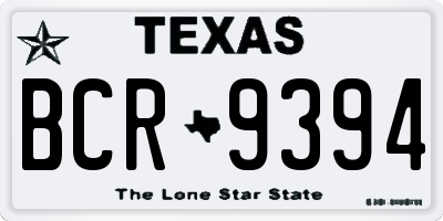 TX license plate BCR9394