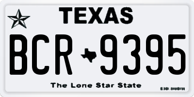TX license plate BCR9395