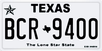 TX license plate BCR9400