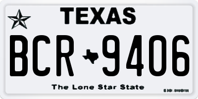 TX license plate BCR9406