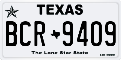 TX license plate BCR9409