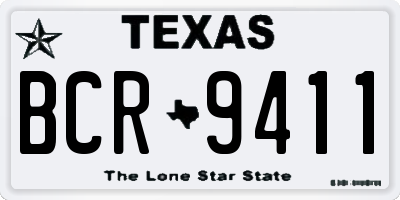 TX license plate BCR9411