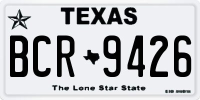TX license plate BCR9426