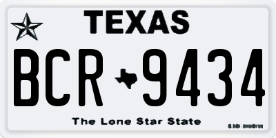TX license plate BCR9434